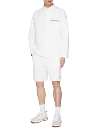 Figure View - Click To Enlarge - THOM BROWNE  - Oversized Cotton Sweatshirt