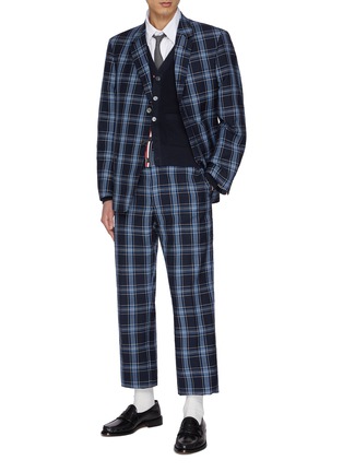 Figure View - Click To Enlarge - THOM BROWNE  - Large Chequered Blazer