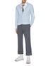 Figure View - Click To Enlarge - THOM BROWNE  - Cotton Rose Embroidered Striped Oxford Shirt