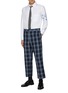 Figure View - Click To Enlarge - THOM BROWNE  - Flower Four Bar Stripe Cotton Shirt