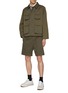 Figure View - Click To Enlarge - THOM BROWNE  - Unconstructed Cotton Twill Shorts