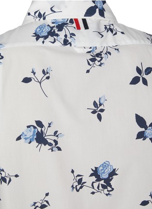  - THOM BROWNE  - Cotton Poplin Rose Print Shirt