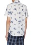 Back View - Click To Enlarge - THOM BROWNE  - Cotton Poplin Rose Print Shirt