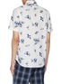 Back View - Click To Enlarge - THOM BROWNE - Cotton Poplin Rose Print Shirt