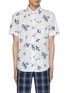 Main View - Click To Enlarge - THOM BROWNE  - Cotton Poplin Rose Print Shirt