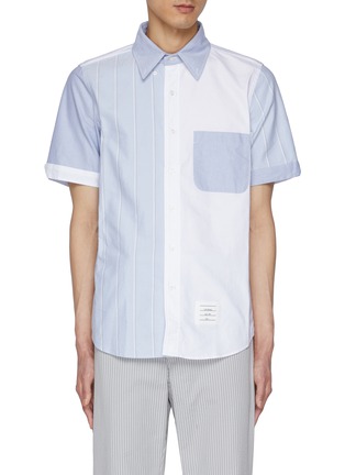 Main View - Click To Enlarge - THOM BROWNE  - Cotton Striped Funmix Oxford Shirt