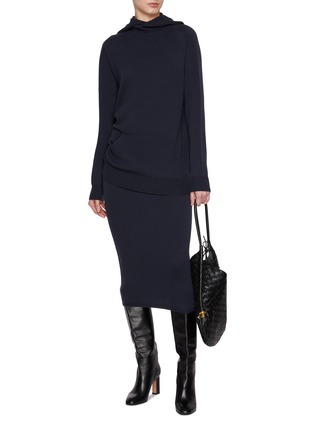 Figure View - Click To Enlarge - KITON - Cashmere Knit Midi Skirt