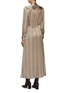 Back View - Click To Enlarge - KITON - Printed Silk Shirt Dress