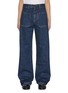 Main View - Click To Enlarge - KITON - Patch Pocket Wide Leg Dark Wash Jeans