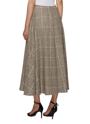 Back View - Click To Enlarge - KITON - Chequered Midi Skirt