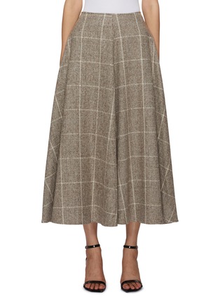 Main View - Click To Enlarge - KITON - Chequered Midi Skirt