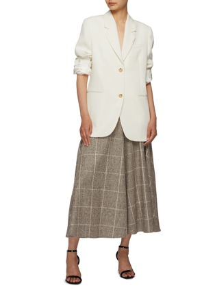 Figure View - Click To Enlarge - KITON - Chequered Midi Skirt