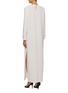 Back View - Click To Enlarge - KITON - Wrap Belt Wool Cady Maxi Dress