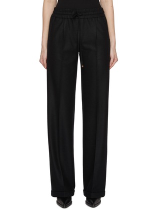 Main View - Click To Enlarge - KITON - Elastic Waist Wide Leg Pants