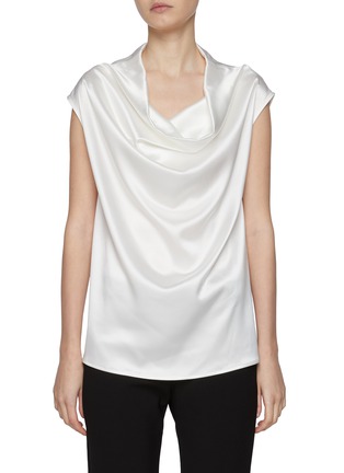 Main View - Click To Enlarge - KITON - Cap Sleeve Cowl Neck Top