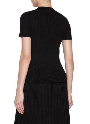 Back View - Click To Enlarge - KITON - Lurex Blend Ribbed Knit Top