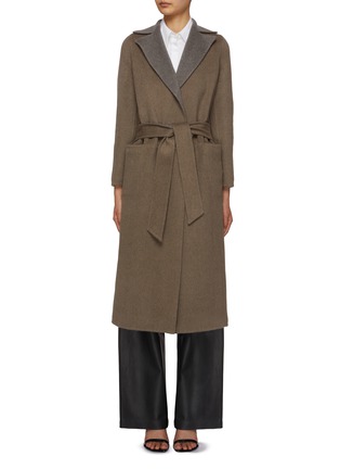 Main View - Click To Enlarge - KITON - V-Neck Belted Cashmere Coat