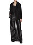 Figure View - Click To Enlarge - KITON - Sequin Embellished Virgin Wool Blend Caban Coat