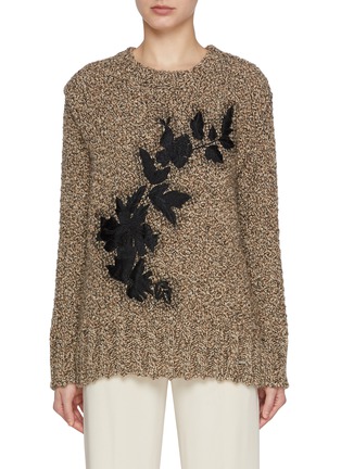 Main View - Click To Enlarge - KITON - Flower Melange Wool Sweater