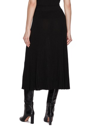 Back View - Click To Enlarge - KITON - Lurex Blend Ribbed Midi Skirt