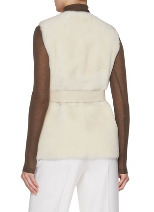 Back View - Click To Enlarge - KITON - Belted Sherling Leather Gilet