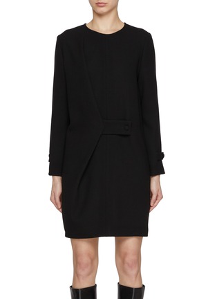 Main View - Click To Enlarge - KITON - Crewneck Button Shift Cady Dress