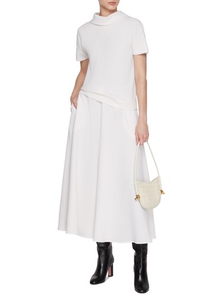 Figure View - Click To Enlarge - KITON - Bias Cut Cady Long Skirt