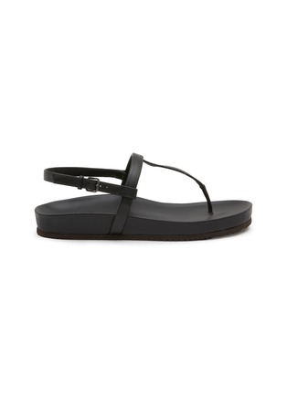 Main View - Click To Enlarge - BRUNELLO CUCINELLI - Flat Leather Thong Sandals