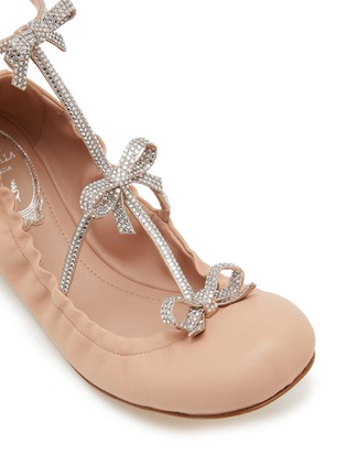 Detail View - Click To Enlarge - RENÉ CAOVILLA - Caterina Leather Mary Jane Ballerina Flats