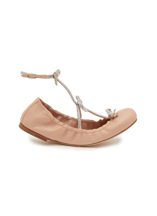 Main View - Click To Enlarge - RENÉ CAOVILLA - Caterina Leather Mary Jane Ballerina Flats