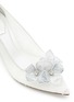 Detail View - Click To Enlarge - RENÉ CAOVILLA - Floriane 60 Lace Satin Pumps