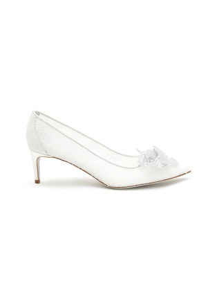 Main View - Click To Enlarge - RENÉ CAOVILLA - Floriane 60 Lace Satin Pumps