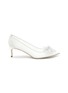 Main View - Click To Enlarge - RENÉ CAOVILLA - Floriane 60 Lace Satin Pumps