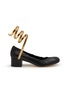 Main View - Click To Enlarge - RENÉ CAOVILLA - Cleo 40 Serpent Leather Heeled Pumps