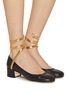 Figure View - Click To Enlarge - RENÉ CAOVILLA - Cleo 40 Serpent Leather Heeled Pumps