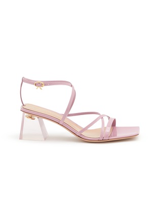 Main View - Click To Enlarge - GIANVITO ROSSI - 55 Leather Glass Sandals