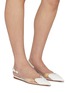 Figure View - Click To Enlarge - ALAÏA - Le Coeur Leather Slingback Flats