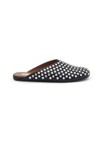ALAIA アライア サンダル Oeillets embellished leather 771136 Oeillets embellished leather sandals in black - Alaia