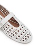 Detail View - Click To Enlarge - ALAÏA - Perforated Leather Ballerina Flats