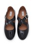 Detail View - Click To Enlarge - ALAÏA - Criss Cross Patent Leather Ballerina Flats