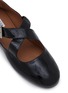 Detail View - Click To Enlarge - ALAÏA - Criss Cross Patent Leather Ballerina Flats