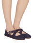 Figure View - Click To Enlarge - ALAÏA - Denim Ballerina Flats