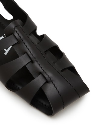 Detail View - Click To Enlarge - ALAÏA - Folded Leather Flat Sandals