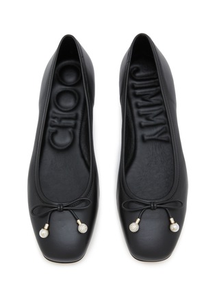 Detail View - Click To Enlarge - JIMMY CHOO - Elme Leather Ballerina Flats