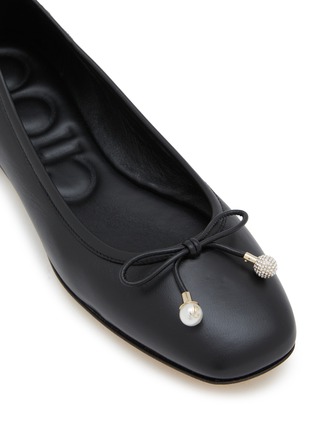 Detail View - Click To Enlarge - JIMMY CHOO - Elme Leather Ballerina Flats