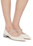 Figure View - Click To Enlarge - JIMMY CHOO - Bing Leather Pump Flats