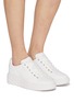 Figure View - Click To Enlarge - JIMMY CHOO - Diamond Leather Women's Sneakers