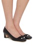 Figure View - Click To Enlarge - JIMMY CHOO - Elme 45 Leather Ballerina Pumps