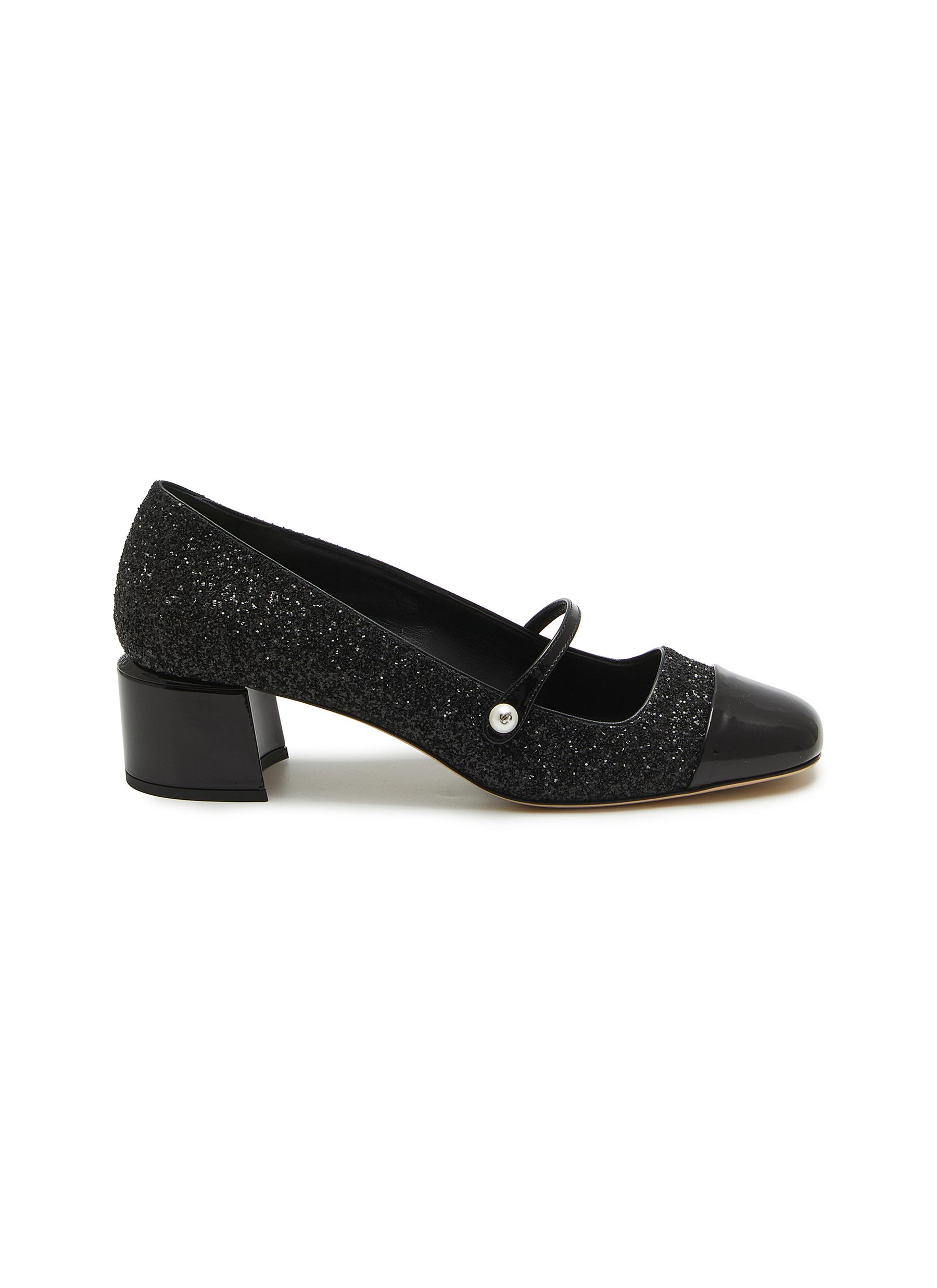 正規店買付【JIMMY CHOO】Jane Elisa パンプス Jimmy Choo Elisa Mesh Patent Mary Jane Ballerina Pumps