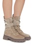 Figure View - Click To Enlarge - JIMMY CHOO - Noemi 45 Suede Combat Boots